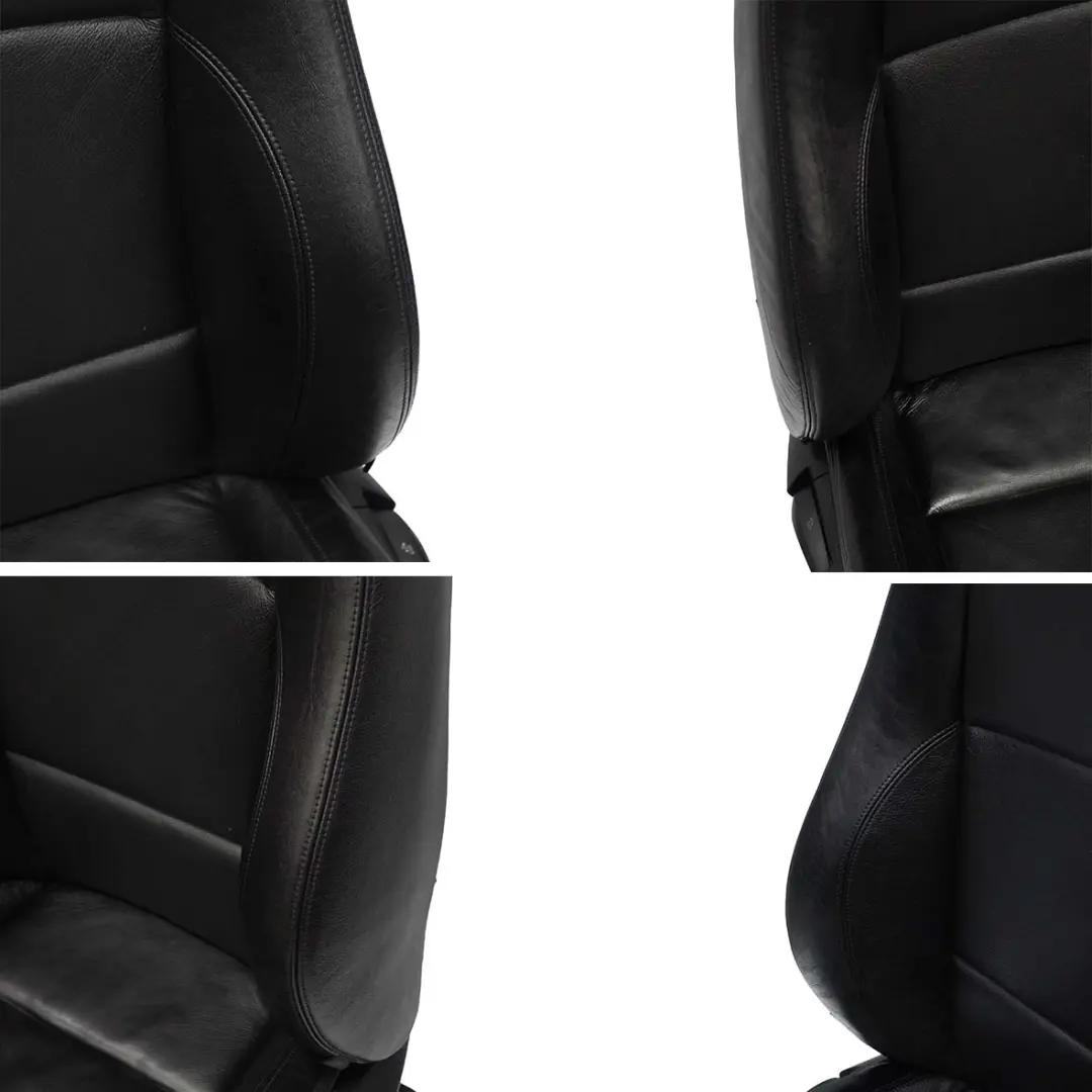 BMW E88 M Sport Sièges Intérieurs Chauffants en Cuir Noir Avant Gauche Droite - SKU E88 Front Seats Set - Numéro de pièce 
