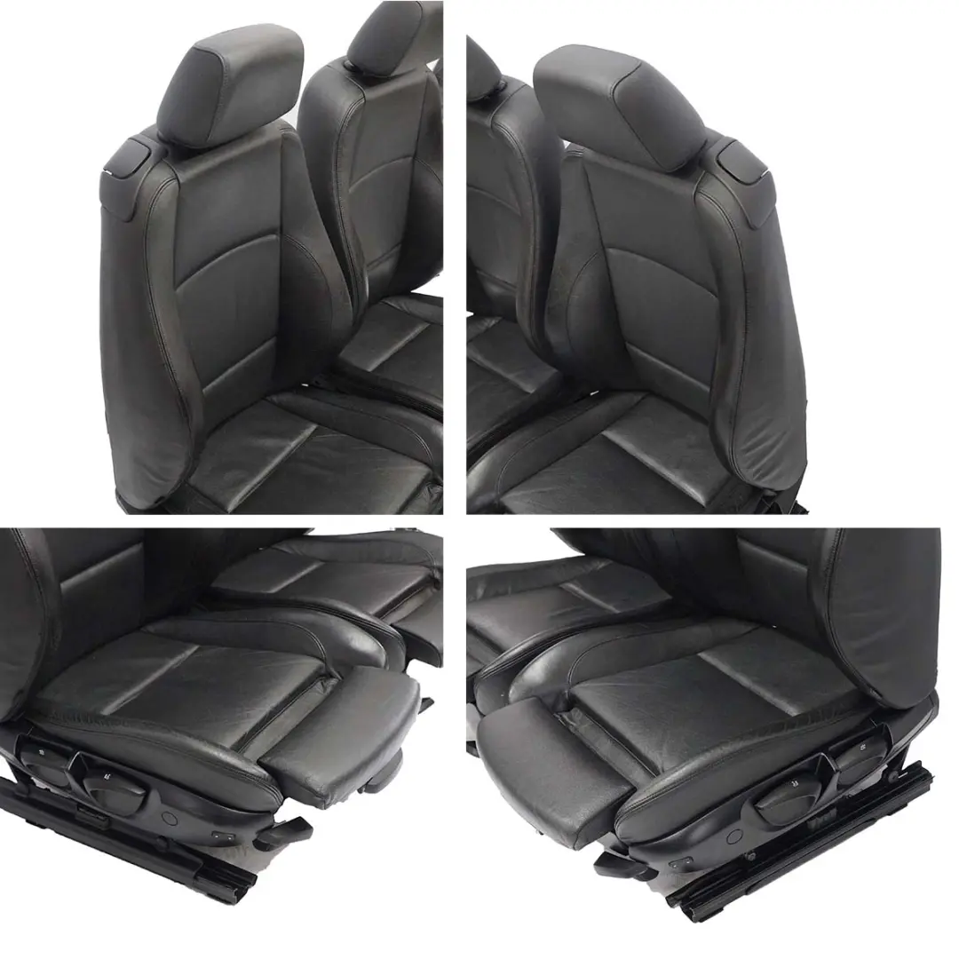 Leather Seats BMW E88 Convertible Cabrio M Sport Black Leather Seat Door Cards - SKU E88 M Sport Black Leather Seats - Part number 7247318
