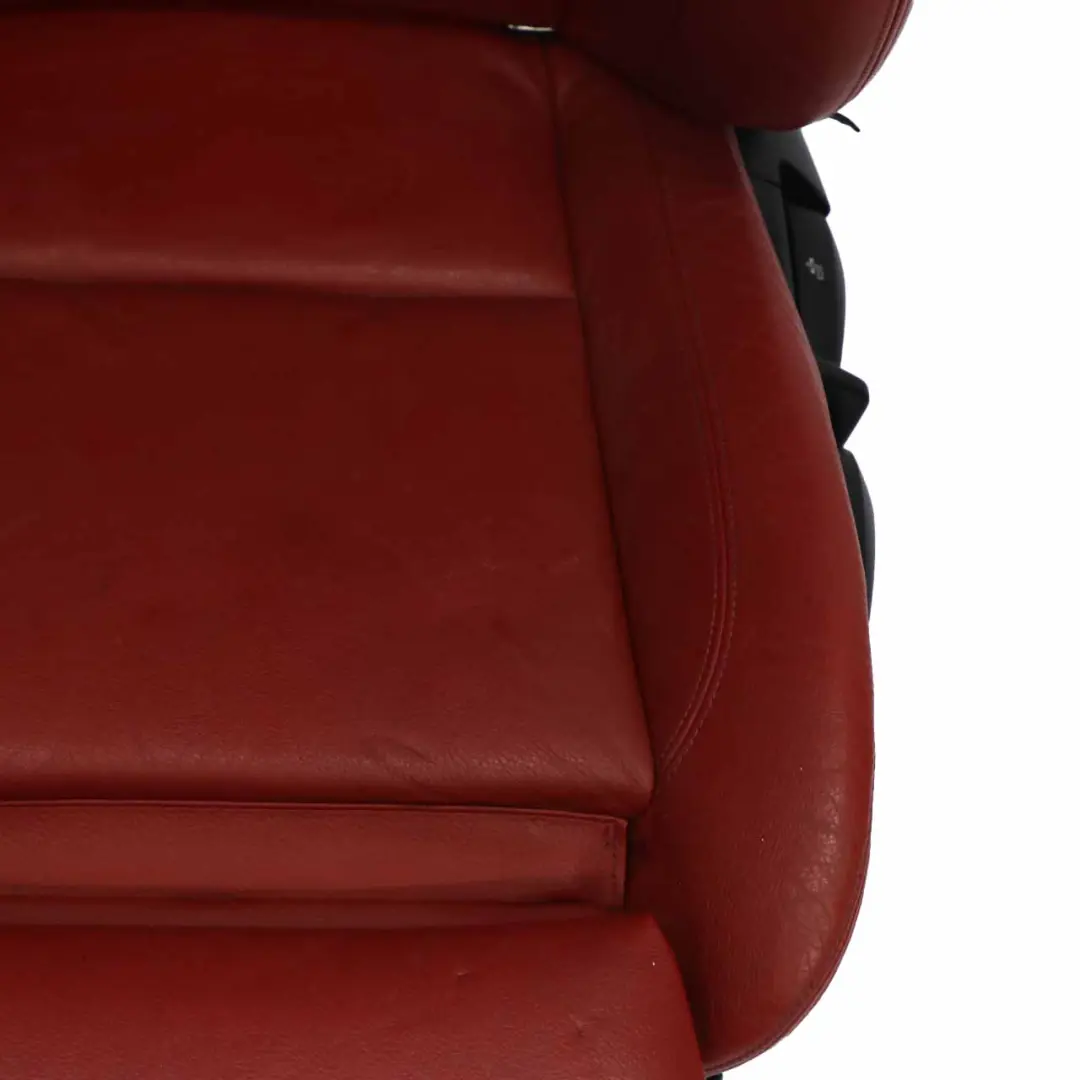 Heated M Sport Red Leather Interior Seats to BMW Convertible Cabrio with Part number E88 BMW Convertible Cabrio Heated M Sport Red Leather Interior Seats - SKU E88 M Sport Red Leather Seats - Part number E88