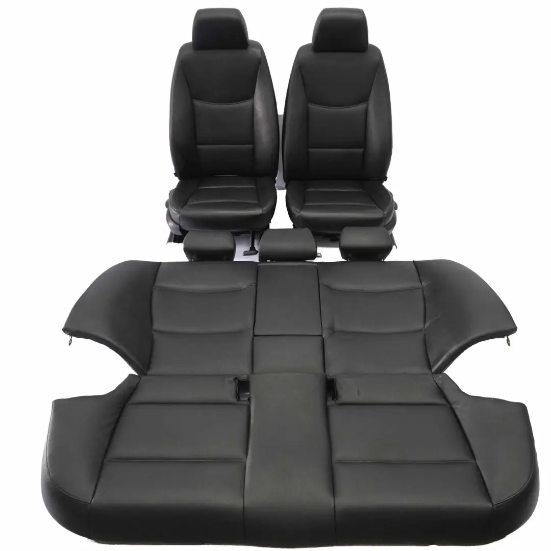 Leather Interior Seats Seat with Door Cards to BMW Saloon Black with Part number E90 BMW Saloon Black Leather Interior Seats Seat with Door Cards - SKU E90 Black Leather Seats - Part number E90