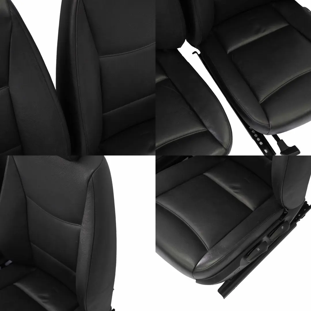 Leather Interior Seats Seat with Door Cards to BMW Saloon Black with Part number E90 BMW Saloon Black Leather Interior Seats Seat with Door Cards - SKU E90 Black Leather Seats - Part number E90