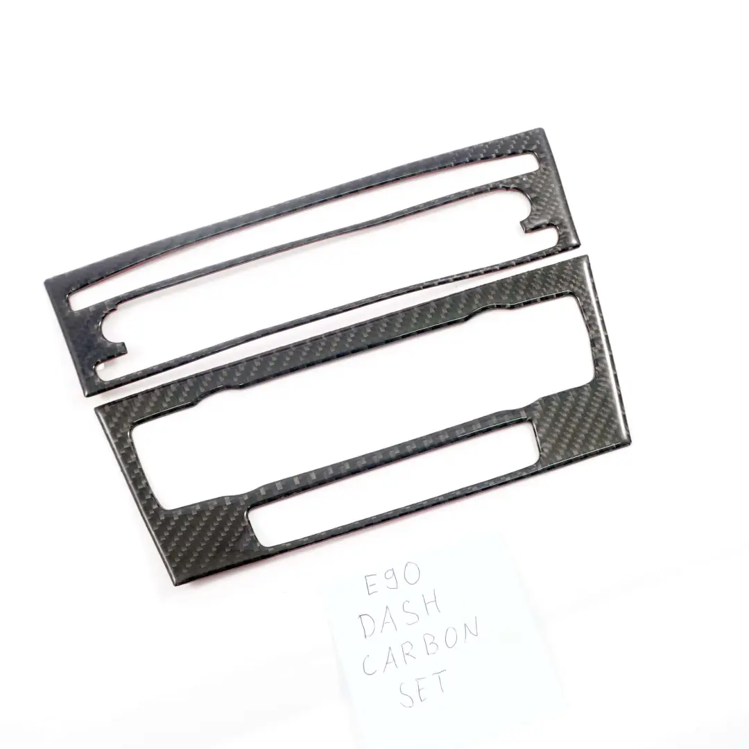 BMW E90 E91 E92 Instrumententafel Mittelkonsole Abdeckung Kohlenstoff Aufkleber - SKU E90 Dash Trim Carbon - Teilenummer E90 Dash Trim Carbon