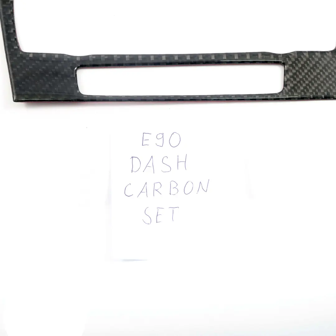 BMW E90 E91 E92 E93 Centre Console Cover Dash Trim Panel Air Con Carbon Sticker - SKU E90 Dash Trim Carbon - Part number E90 Dash Trim Carbon