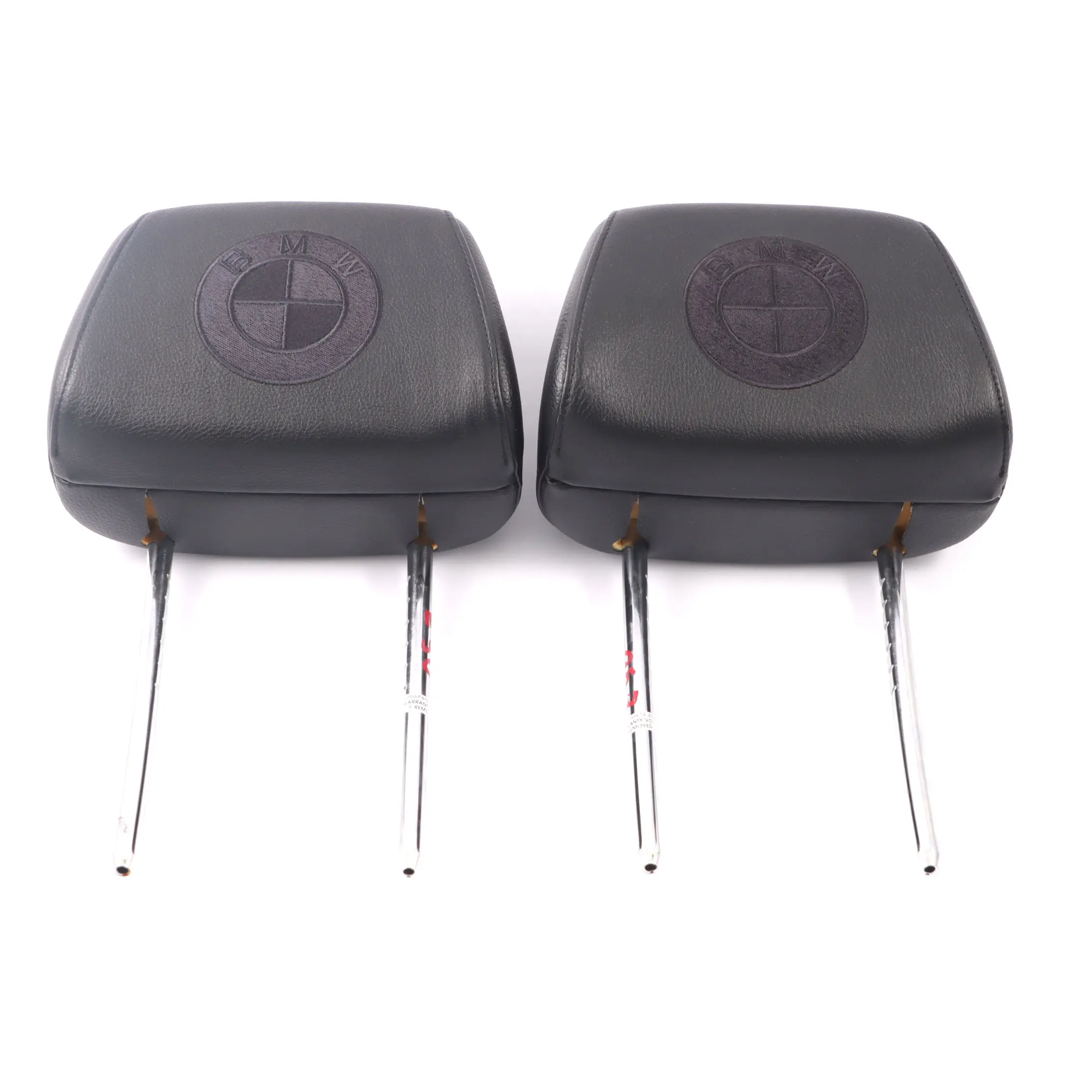 BMW E90 Poggiatesta Sedile Anteriore Sinistro Destro Nero Similpelle Logo BMW