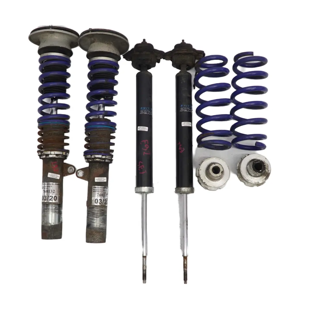 Anteriore Posteriore JOM Statim Sospensione Abbassamento Ammortizzatore per BMW E90 con numero di parte E90 JOM Shock Absorber Set BMW E90 Anteriore Posteriore JOM Statim Sospensione Abbassamento Ammortizzatore - SKU E90 JOM Spring Set - Numero di parte E90 JOM Shock Absorber Set