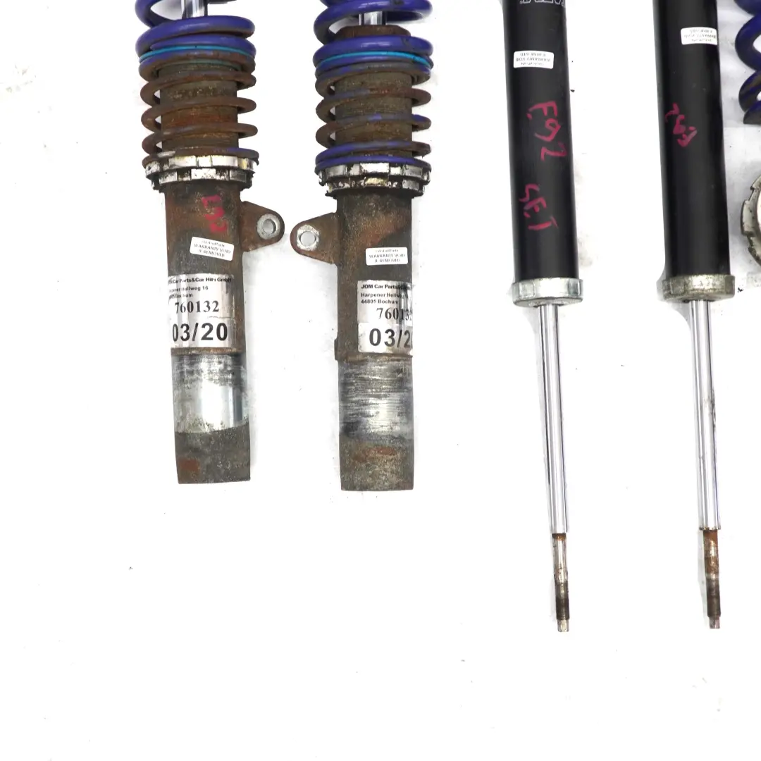 Delantero Trasero JOM Statim Suspensión Amortiguador Muelle Set para BMW E90 E91 E92 con número de pieza E90 JOM Shock Absorber Set BMW E90 E91 E92 Delantero Trasero JOM Statim Suspensión Amortiguador Muelle Set - SKU E90 JOM Spring Set - Número de pieza E90 JOM Shock Absorber Set