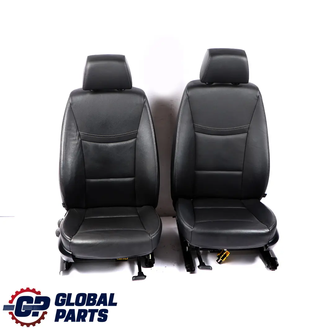 BMW E90 LCI Heated Black Leather Interior Seats Seat with Airbag and Door Cards - SKU E90 LCI Black Leather Seats - Part number 6985960