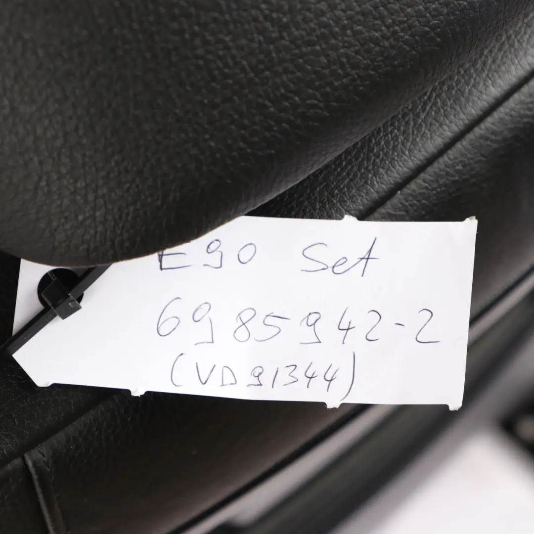 Leather Interior Seats with Airbag and Door Cards to BMW 3 Series E90 M SPORT Black with Part number 6985942 BMW 3 Series E90 M SPORT Black Leather Interior Seats with Airbag and Door Cards - SKU E90 M SPORT Black Leather Seats - 1 - Part number 6985942