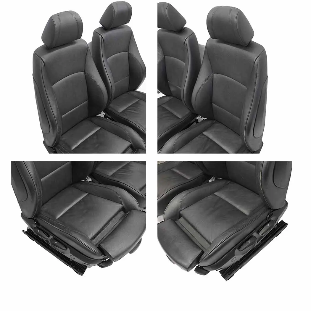 Negro Cuero Asientos Calefacción Sin Tarjetas Puerta para BMW Sedan M Sport con número de pieza E90 BMW Sedan M Sport Negro Cuero Asientos Calefacción Sin Tarjetas Puerta - SKU E90 M Sport Black Leather Seats-1 - Número de pieza E90