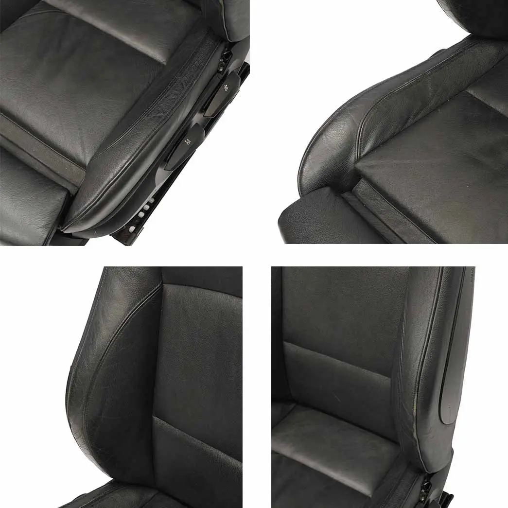 BMW Saloon M Sport Heated Black Leather Interior Seats with Door Cards - SKU E90 M Sport Black Leather Seats-1 - Part number E90