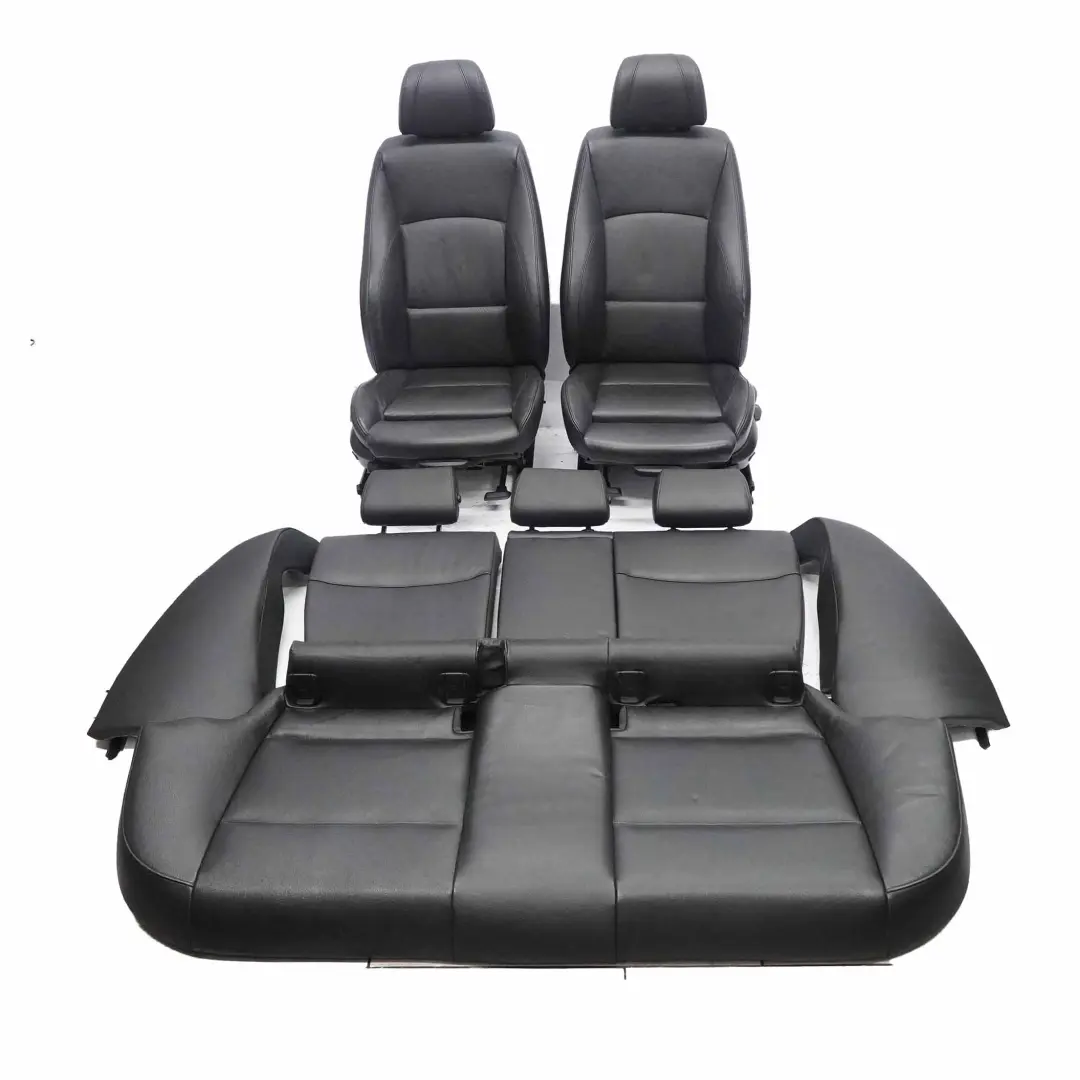 Negro Cuero Asientos Calefacción Sin Tarjetas Puerta para BMW Sedan M Sport con número de pieza E90 BMW Sedan M Sport Negro Cuero Asientos Calefacción Sin Tarjetas Puerta - SKU E90 M Sport Black Leather Seats-1 - Número de pieza E90