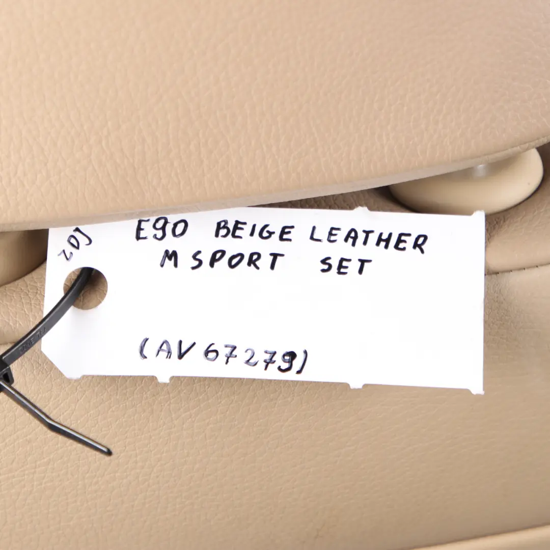 Beige Leather Interior Seats with Door Cards to BMW 3 Series Saloon M Sport with Part number E90 BMW 3 Series Saloon M Sport Beige Leather Interior Seats with Door Cards - SKU E90 M Sport Seats Beige Leather - Part number E90