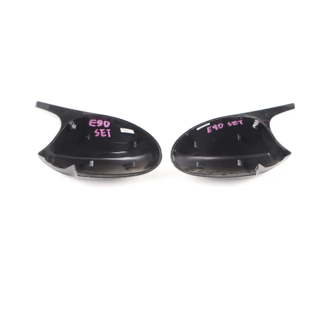 Wing Mirror BMW Left Right Cap Casing Set Black to Cover with Part number E90 M3 Cover Wing Mirror BMW Left Right Cap Casing Set Black - SKU E90 M3 Mirror Cover Look - Part number E90 M3