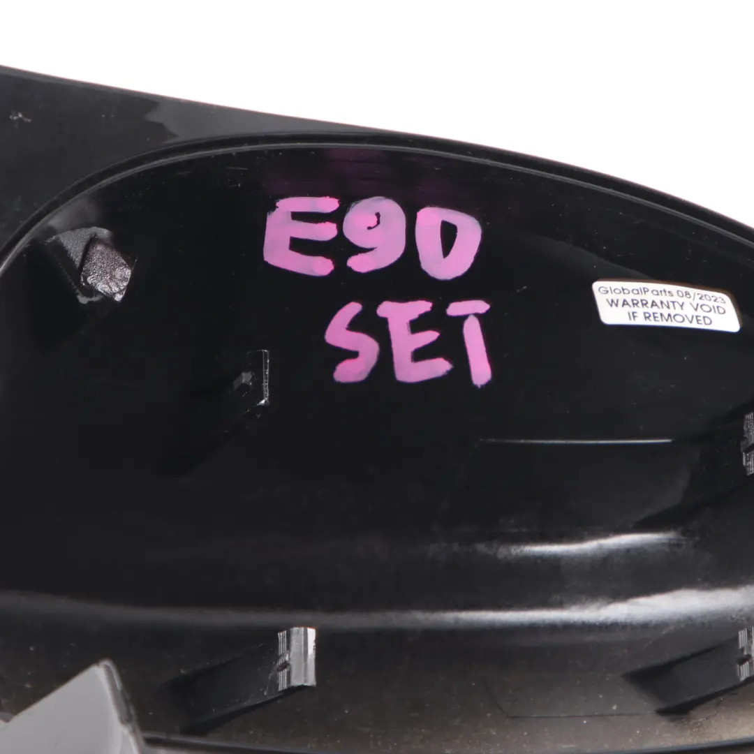 Cover Wing Mirror BMW Left Right Cap Casing Set Black - SKU E90 M3 Mirror Cover Look - Part number E90 M3