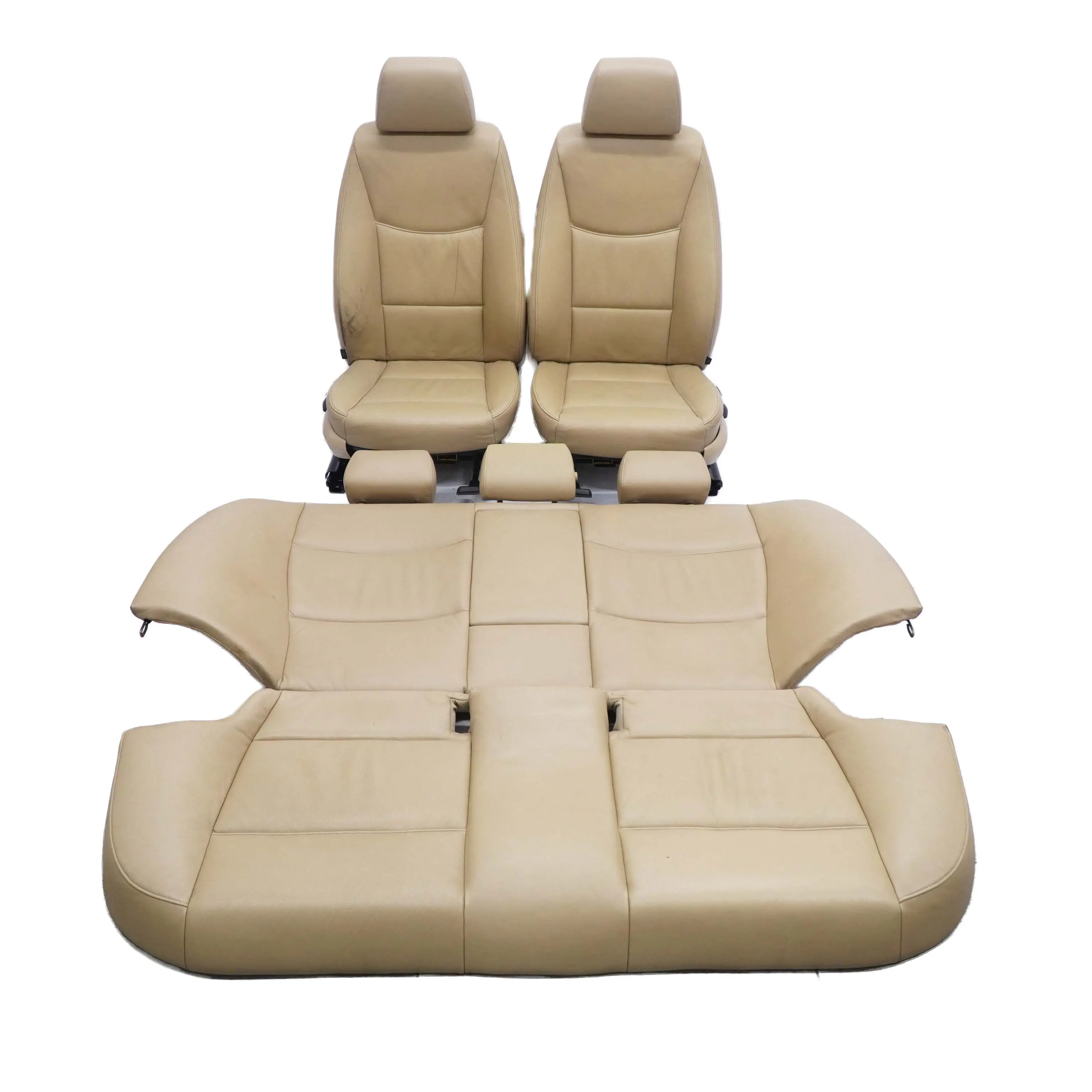 Seats BMW E90 Saloon Heated Beige Leather Interior Front Rear Seat Door Cards