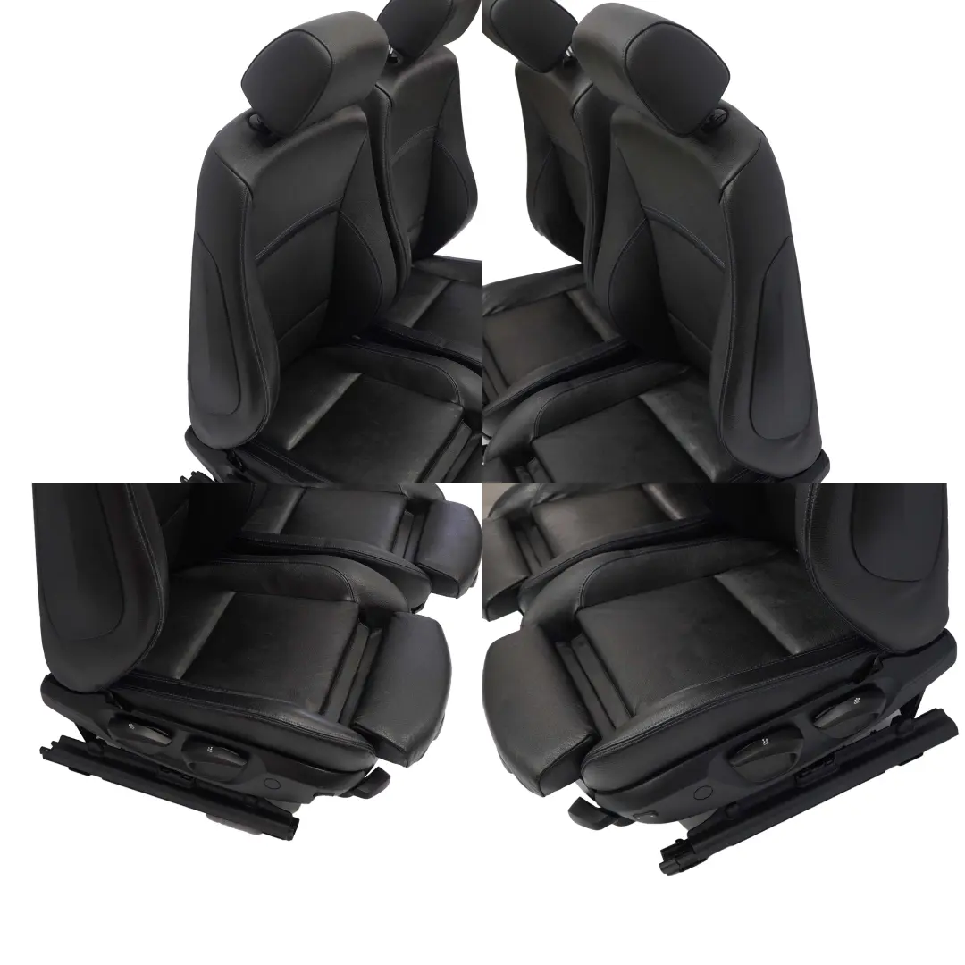  Leather Seats BMW LCI Heated M Sport Black Front Rear Seat Door Cards - SKU E90 Seats Black Leather-2 - Part number E90