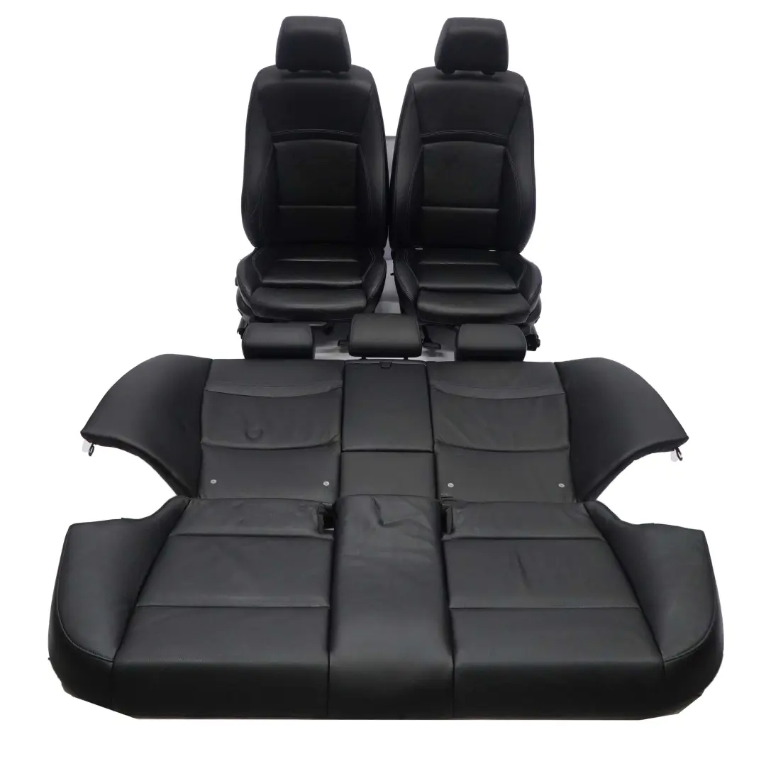  Leather Seats BMW LCI Heated M Sport Black Front Rear Seat Door Cards - SKU E90 Seats Black Leather-2 - Part number E90