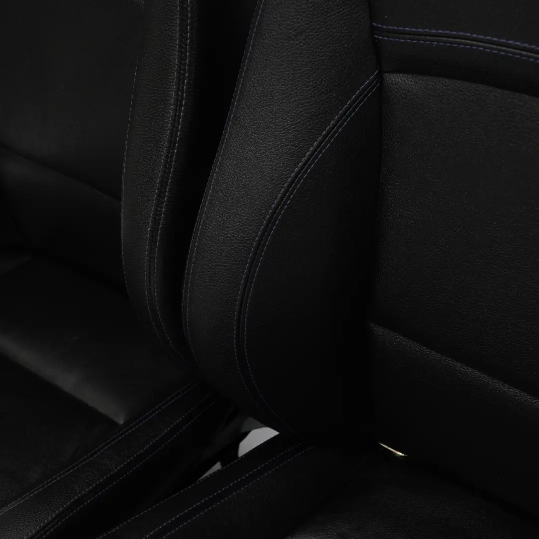  Leather Seats BMW LCI Heated M Sport Black Front Rear Seat Door Cards - SKU E90 Seats Black Leather-2 - Part number E90
