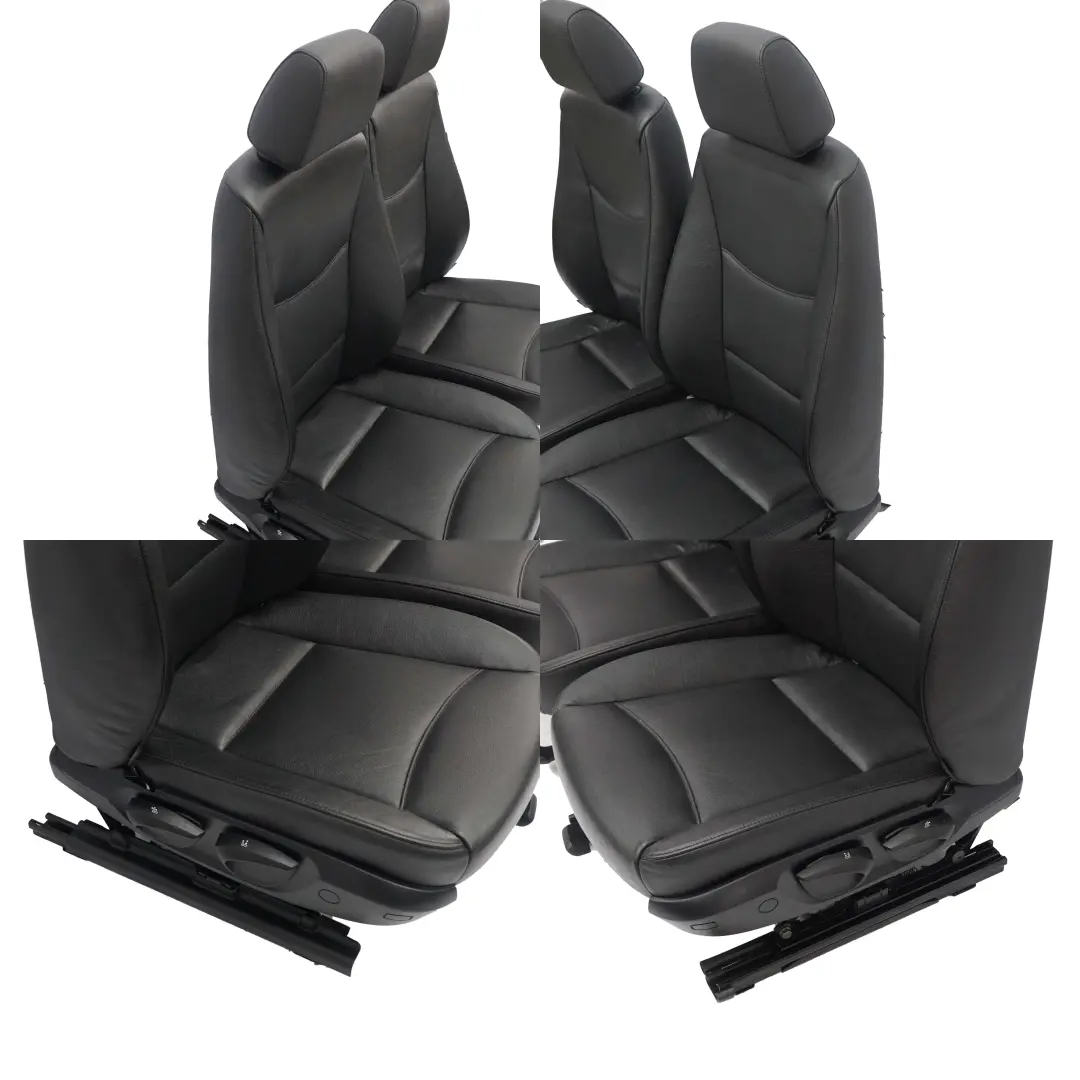 BMW Berlina Asientos Interiores de Cuero Negro con Airbag y Tarjetas Puerta - SKU E90 Seats Black Leather - Número de pieza E90