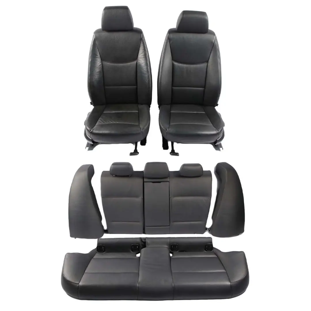 BMW Berlina Asientos Interiores de Cuero Negro con Airbag y Tarjetas Puerta - SKU E90 Seats Black Leather - Número de pieza E90
