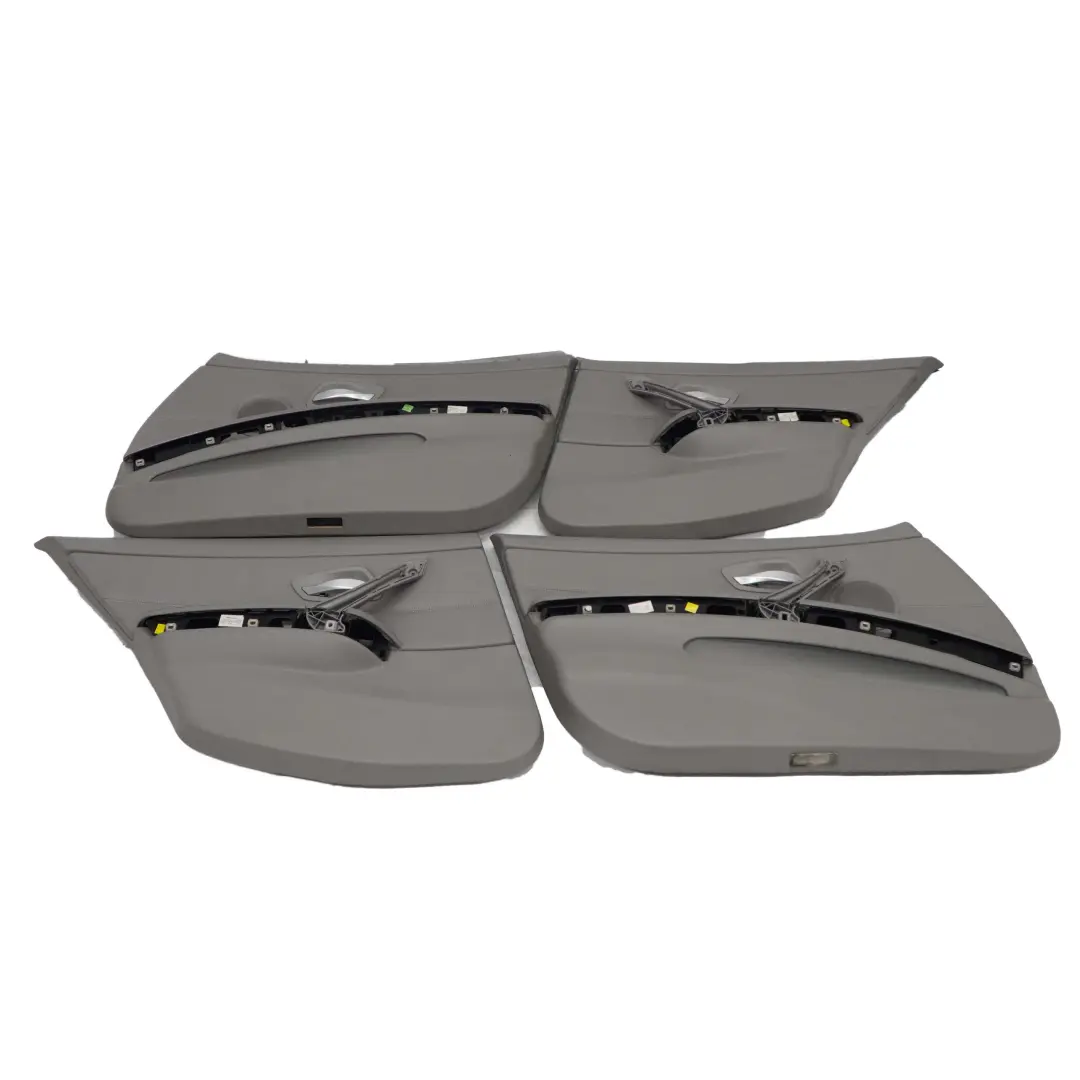 BMW E90 sieges interieurs en cuir gris avant et arriere avec cartes de porte - SKU E90-Seats-Grey-Leather - Numéro de pièce E90 Seats Grey Leather