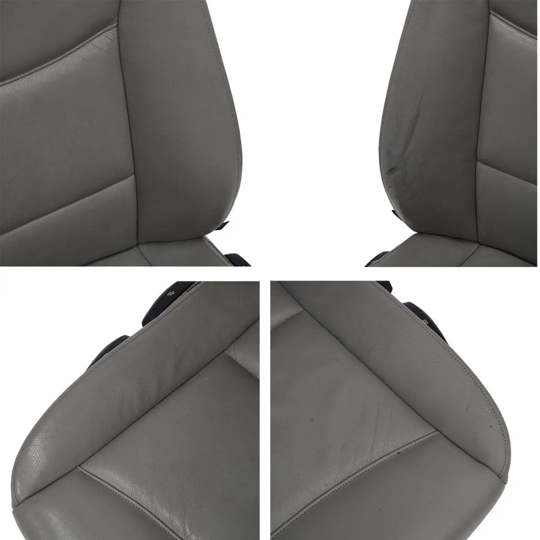 BMW 3 er E90 Grau Leder Sitze Vorne Hinten Sitz Ohne Türverkleidung - SKU E90-Seats-Grey-Leather - Teilenummer E90 Seats Grey Leather