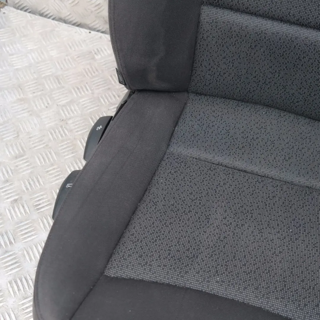 Cloth Fluid Anthracite Interior Seats with Airbag Door Cards to BMW 3 SERIES with Part number E91 BMW 3 SERIES Cloth Fluid Anthracite Interior Seats with Airbag Door Cards - SKU E91 Black Cloth Seats-1 - Part number E91