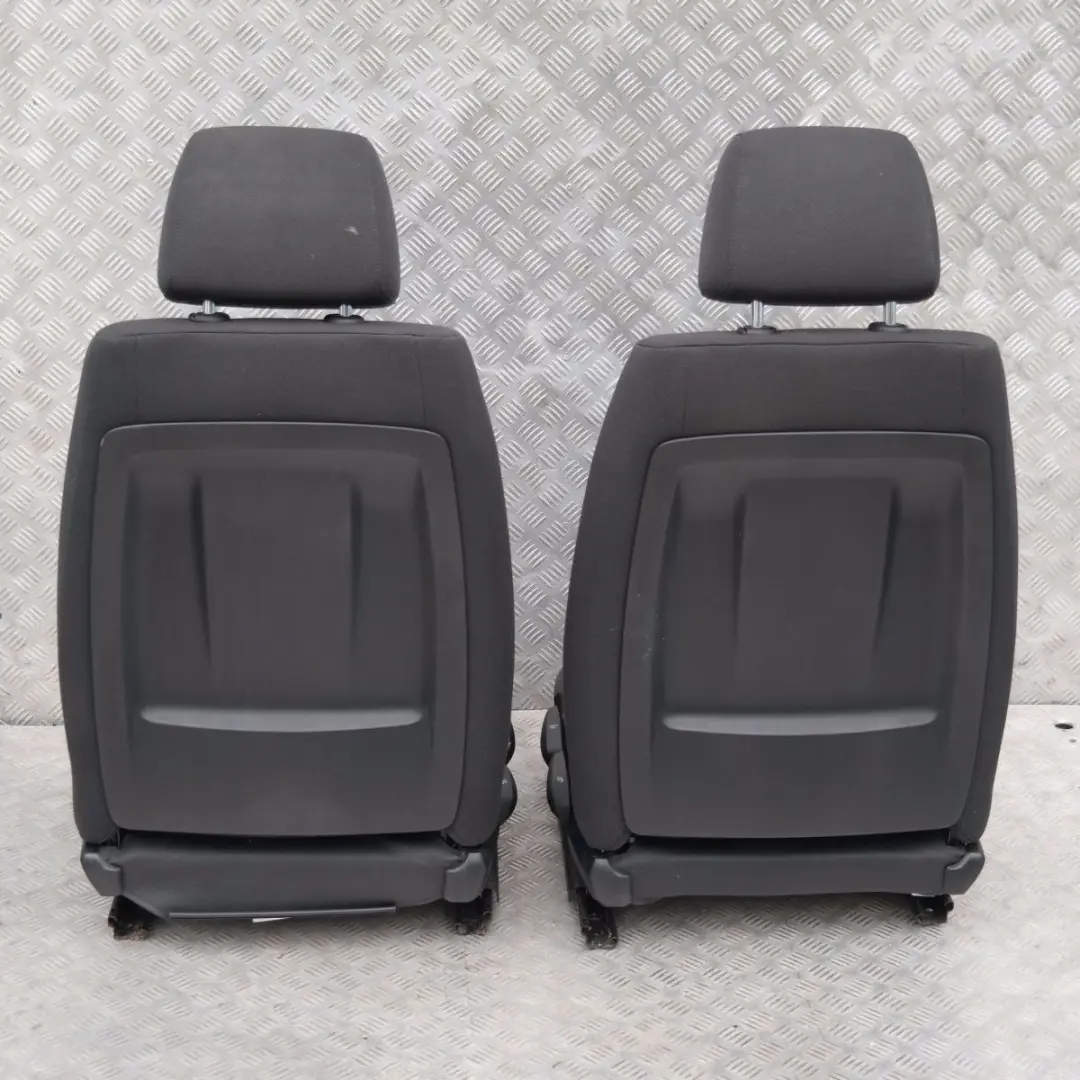 Cloth Fluid Anthracite Interior Seats with Airbag Door Cards to BMW 3 SERIES with Part number E91 BMW 3 SERIES Cloth Fluid Anthracite Interior Seats with Airbag Door Cards - SKU E91 Black Cloth Seats-1 - Part number E91