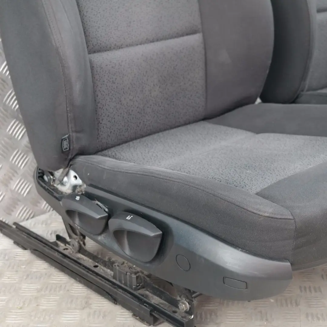  *BMW 3 er Stoff Fluid Anthracite Innensitze Sitze innen vorne hinten - SKU E91 Black Cloth Seats - Teilenummer E91