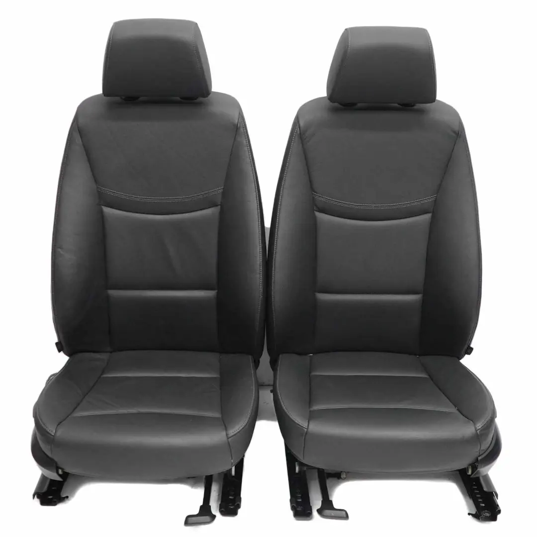 BMW E91 LCI Komplet Foteli Fotele Czarna Skóra - SKU E91 LCI Black Leather Seats - Numer Części E91 LCI Black Leather Seats
