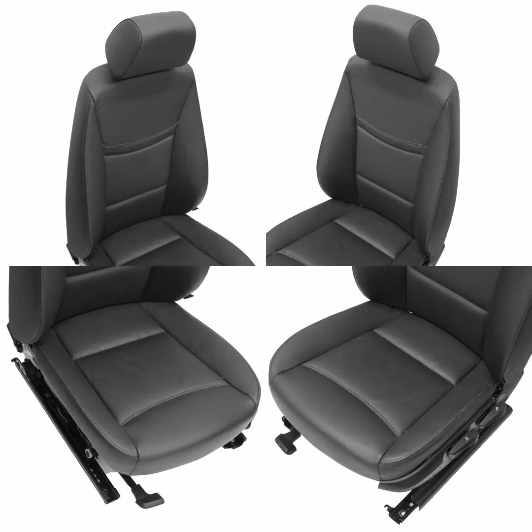 BMW E91 LCI Komplet Foteli Fotele Czarna Skóra - SKU E91 LCI Black Leather Seats - Numer Części E91 LCI Black Leather Seats