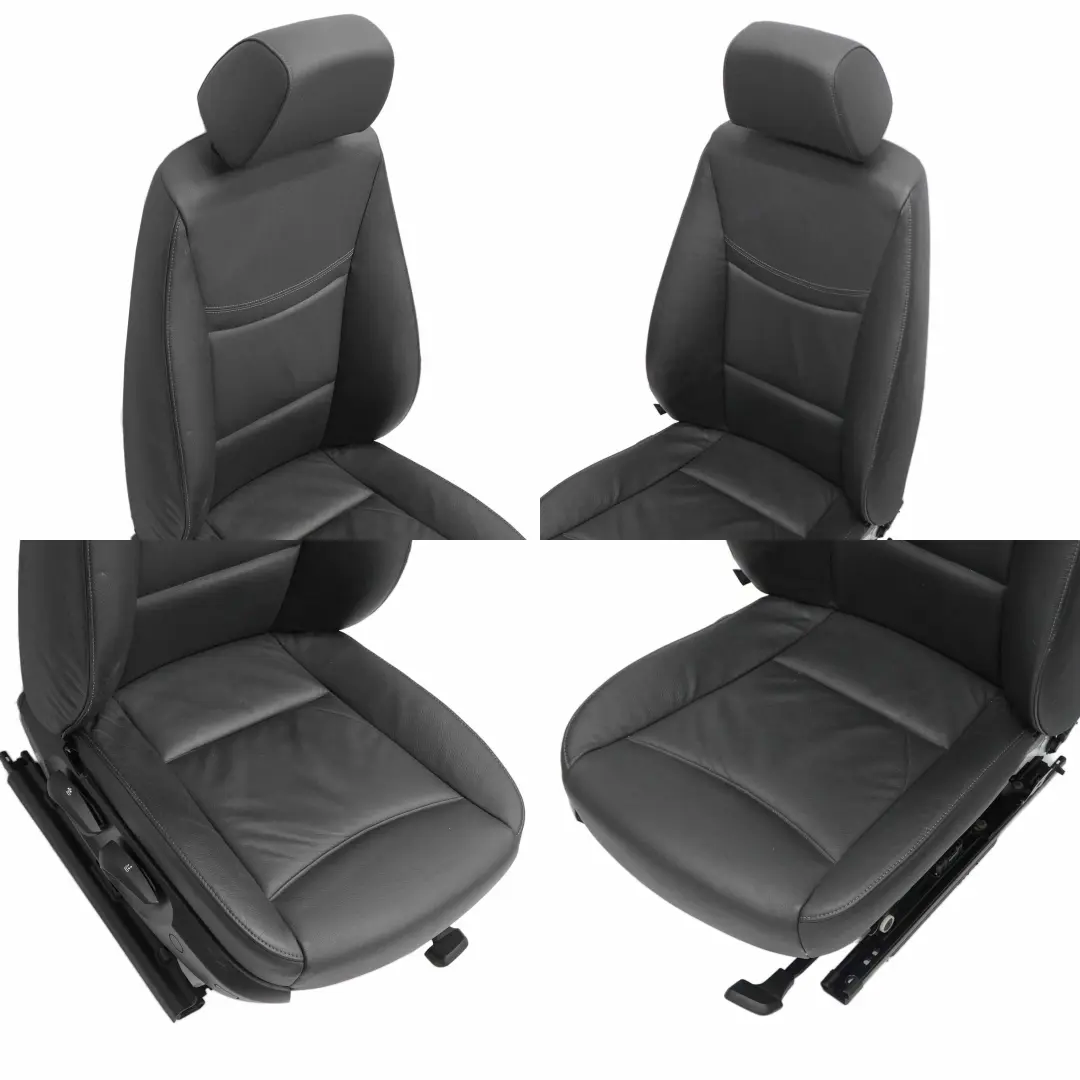BMW E91 LCI Komplet Foteli Fotele Czarna Skóra - SKU E91 LCI Black Leather Seats - Numer Części E91 LCI Black Leather Seats
