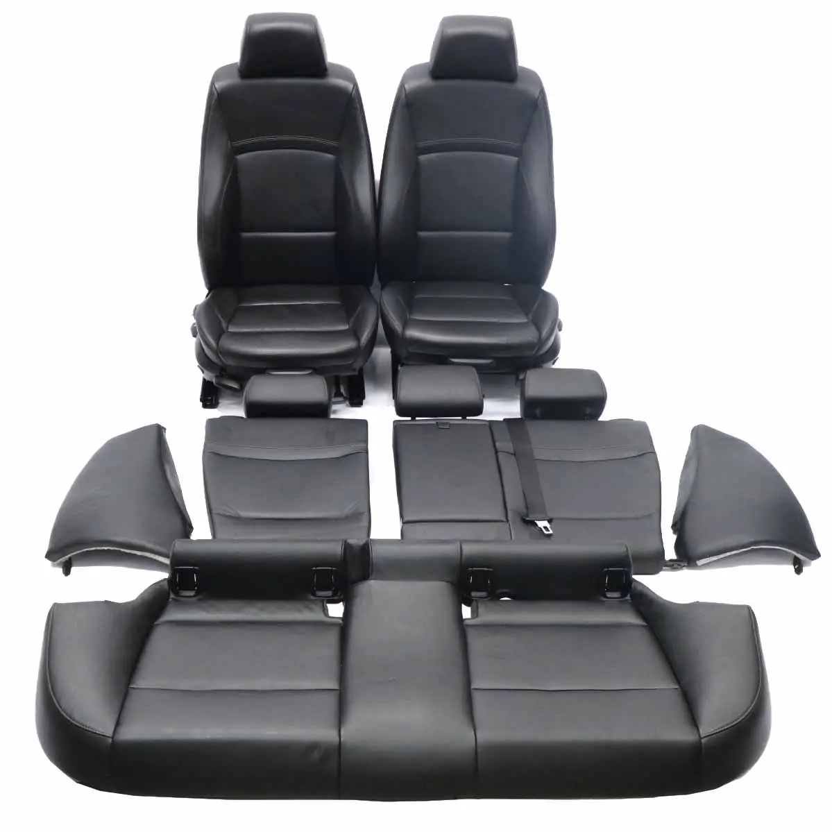 Asientos cuero BMW E91 LCI Touring M Sport Negro Asiento Delantero Trasero