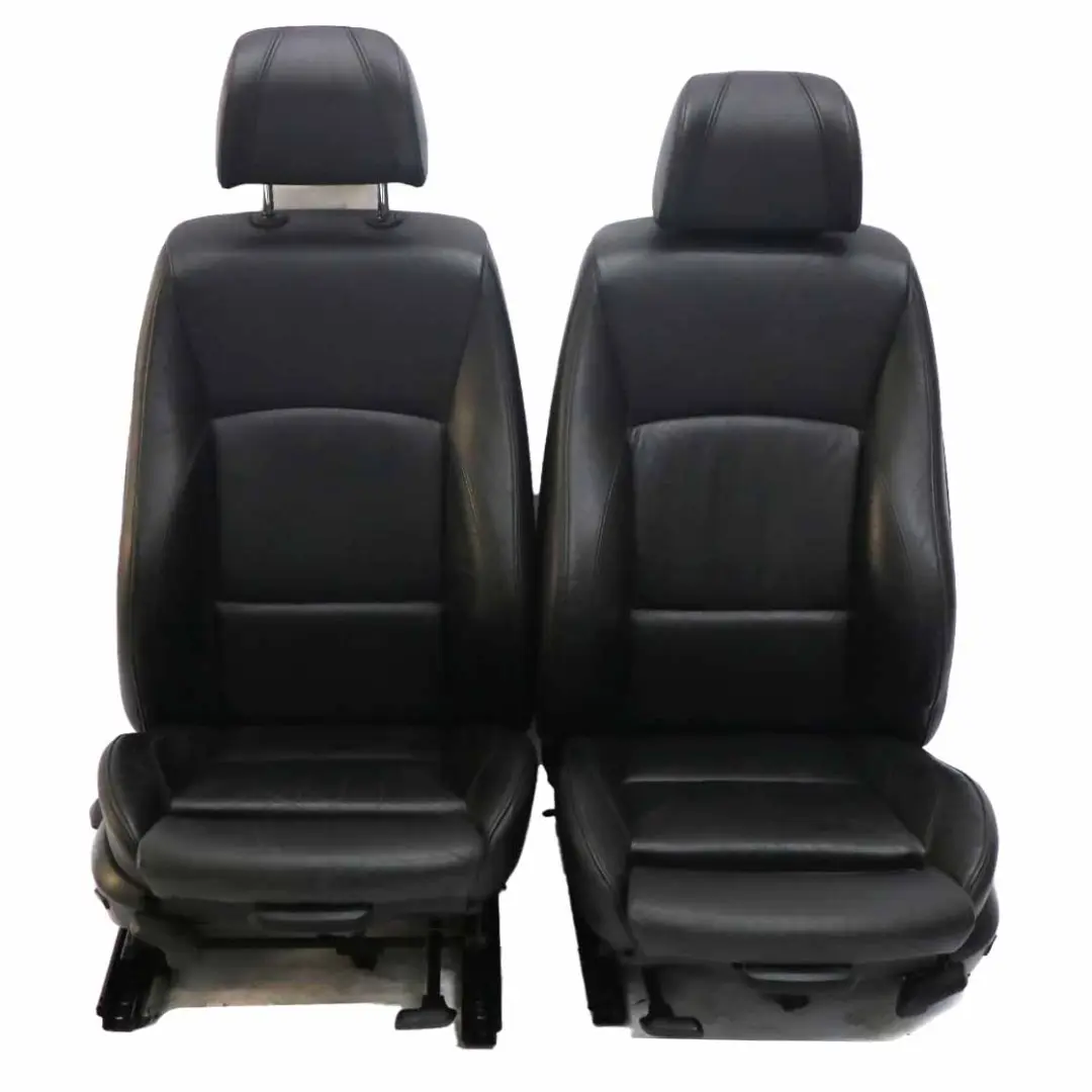 Ledersitze BMW E91 M Sport Beheizt Schwarz Dakota Vorderseite Rücksitz Lehne - SKU E91 M Sport Black Leather Seats - Teilenummer E91 M Sport Black Leather Seats