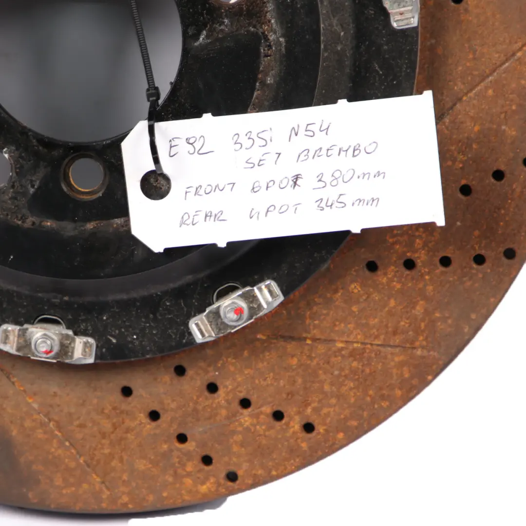 BMW E92 335i Front Rear Wheel Brembo Brake Disc Pad Caliper 6pot Conversion Set - SKU E92 Brembo - Part number E92 Brembo