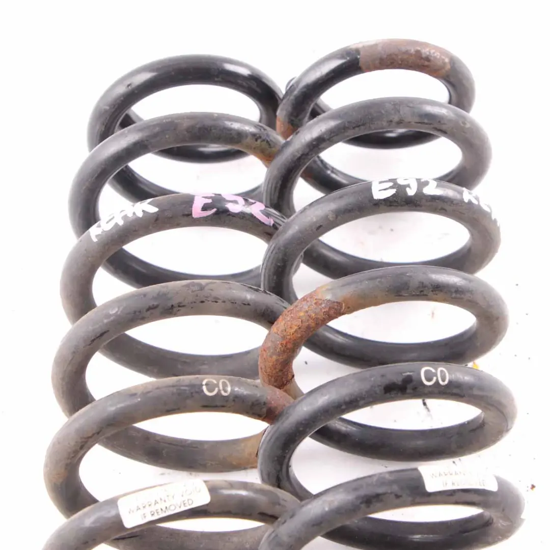 C0 Rear Left Right N/O/S Coil Spring Suspension Set to BMW 3 Series E92 Coupe with Part number E92 C0 BMW 3 Series E92 Coupe C0 Rear Left Right N/O/S Coil Spring Suspension Set - SKU E92 C0 Rear Coil Spring Set - Part number E92 C0