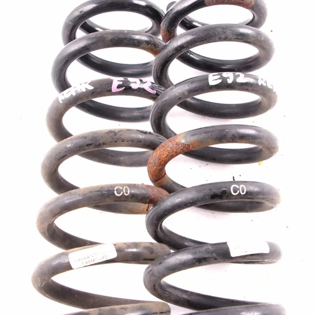 C0 Trasero Izquierdo Derecho Suspensión Muelles para BMW E92 Coupe con número de pieza E92 C0 BMW E92 Coupe C0 Trasero Izquierdo Derecho Suspensión Muelles - SKU E92 C0 Rear Coil Spring Set - Número de pieza E92 C0