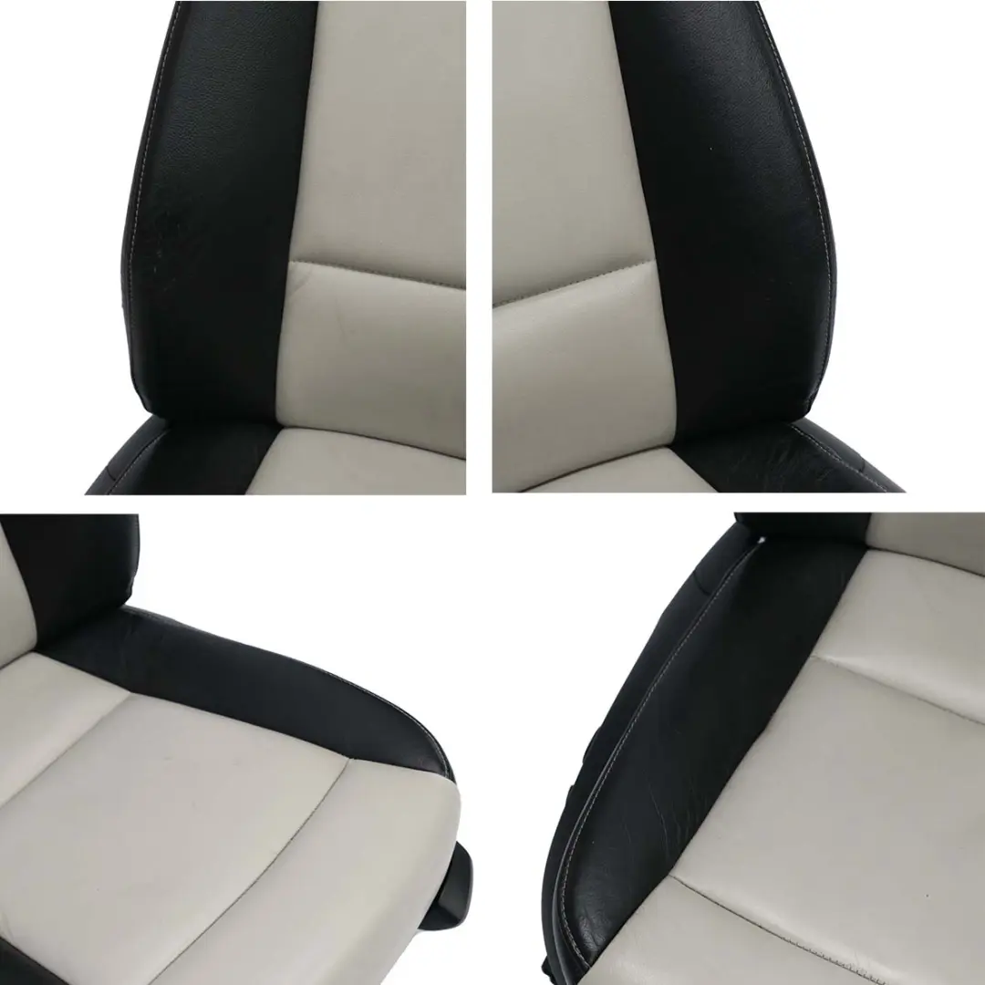 Negro Gris Asientos Interiores Cuero Asiento Delantero Trasero para BMW Coupe con número de pieza E92 BMW Coupe Negro Gris Asientos Interiores Cuero Asiento Delantero Trasero - SKU E92 Leather Seats - Número de pieza E92