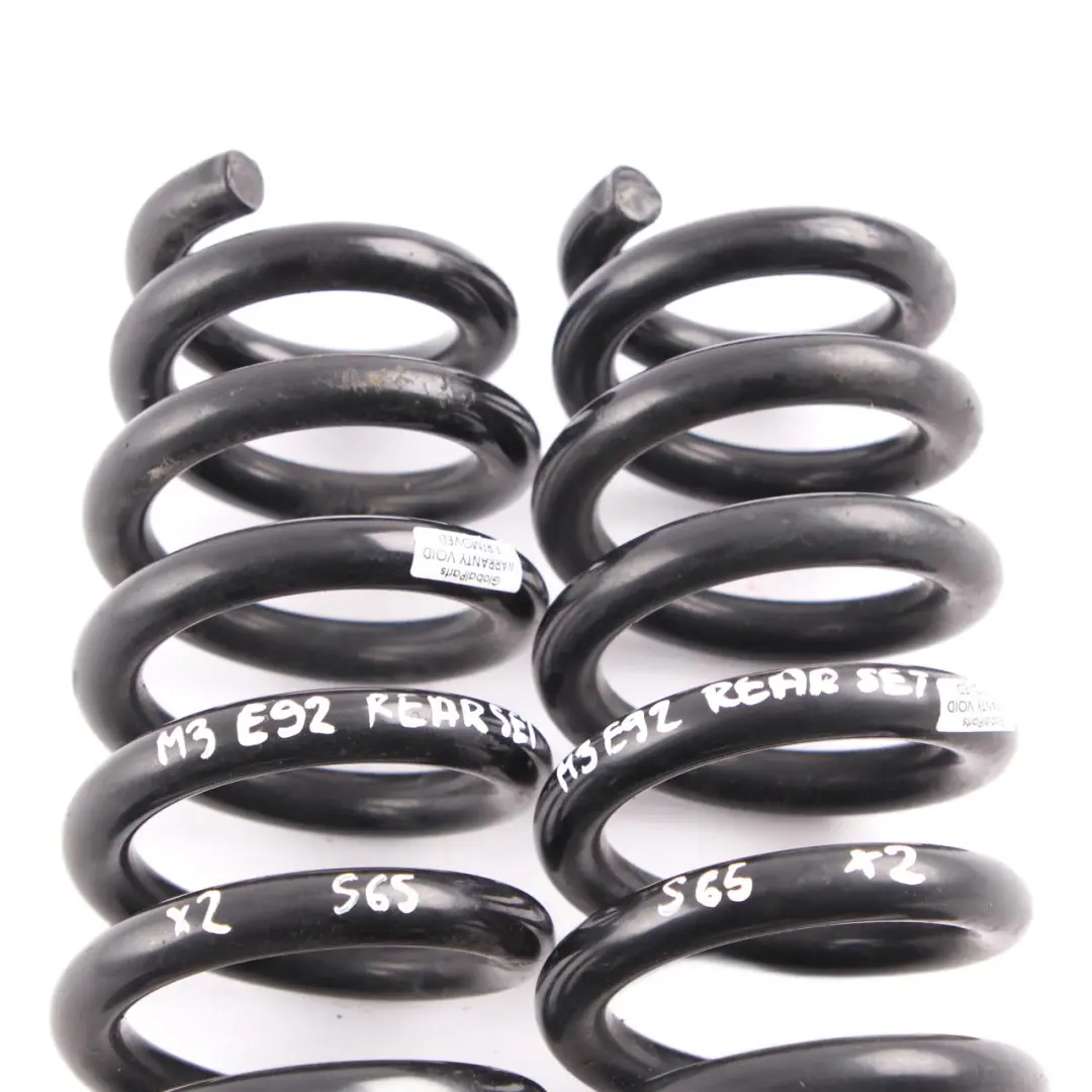 Coil Spring Set BMW E92 Coupe M3 S65 X2 Rear Left Right N/O/S Suspension Spring - SKU E92 M3 X2 Rear Coil Spring Set - Part number E92 M3 S65 X2