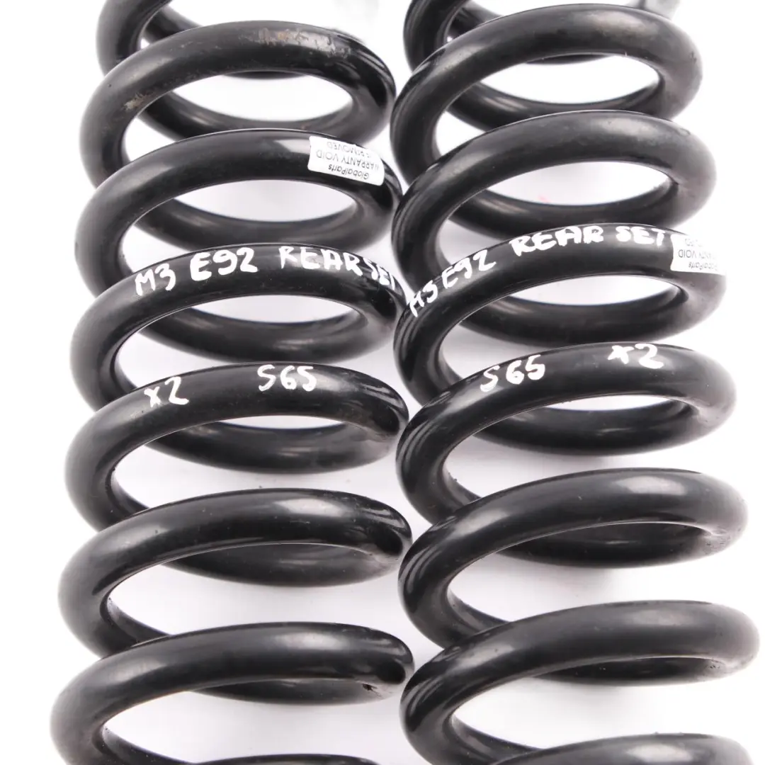 Coil Spring Set BMW E92 Coupe M3 S65 X2 Rear Left Right N/O/S Suspension Spring to with Part number E92 M3 S65 X2 Coil Spring Set BMW E92 Coupe M3 S65 X2 Rear Left Right N/O/S Suspension Spring - SKU E92 M3 X2 Rear Coil Spring Set - Part number E92 M3 S65 X2