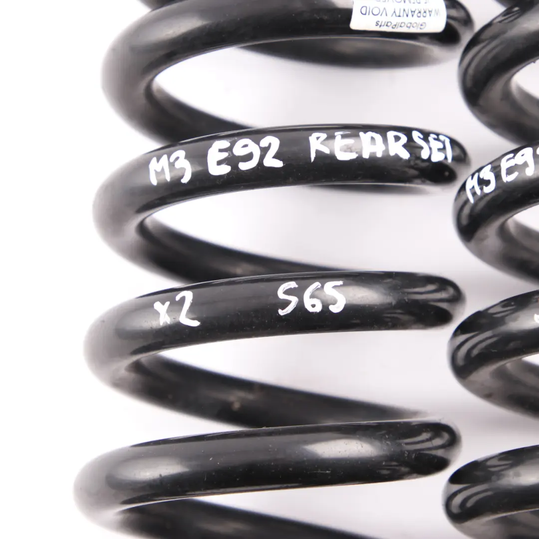 Coil Spring Set BMW E92 Coupe M3 S65 X2 Rear Left Right N/O/S Suspension Spring to with Part number E92 M3 S65 X2 Coil Spring Set BMW E92 Coupe M3 S65 X2 Rear Left Right N/O/S Suspension Spring - SKU E92 M3 X2 Rear Coil Spring Set - Part number E92 M3 S65 X2