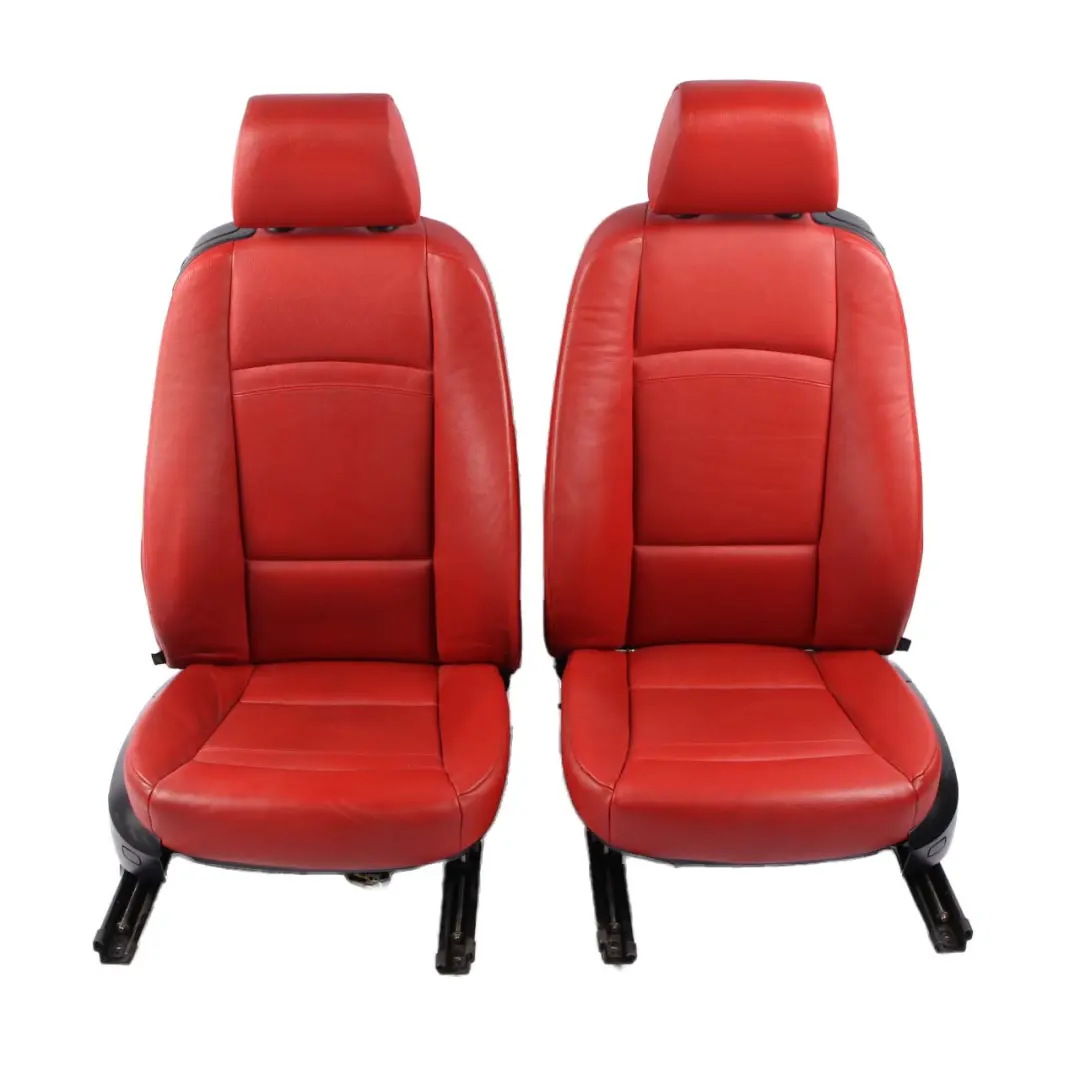 BMW 3 Series E92 Coupe Red Leather Interior Seats Seat With Door Cards Memory - SKU E92 Red Leather Seats - Part number 7253239