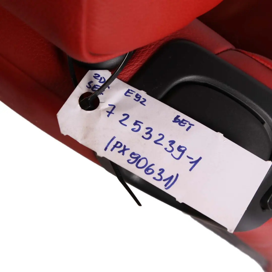 BMW 3 Series E92 Coupe Red Leather Interior Seats Seat With Door Cards Memory - SKU E92 Red Leather Seats - Part number 7253239