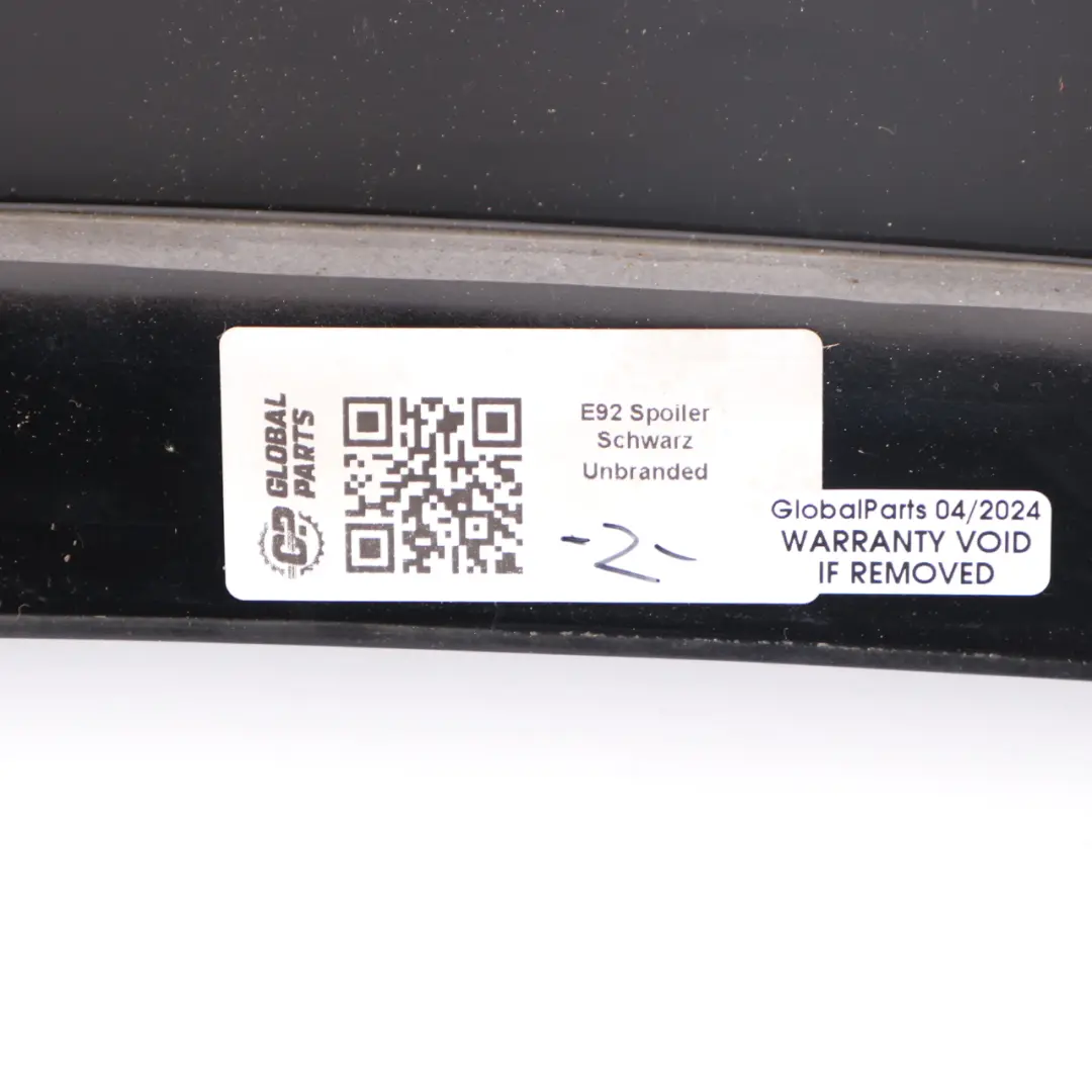 BMW E92 Rear Spoiler Boot Tailgate Trunk Lid Schwarz Black - SKU E92 Spoiler Schwarz - Part number E92 Spoiler Schwarz