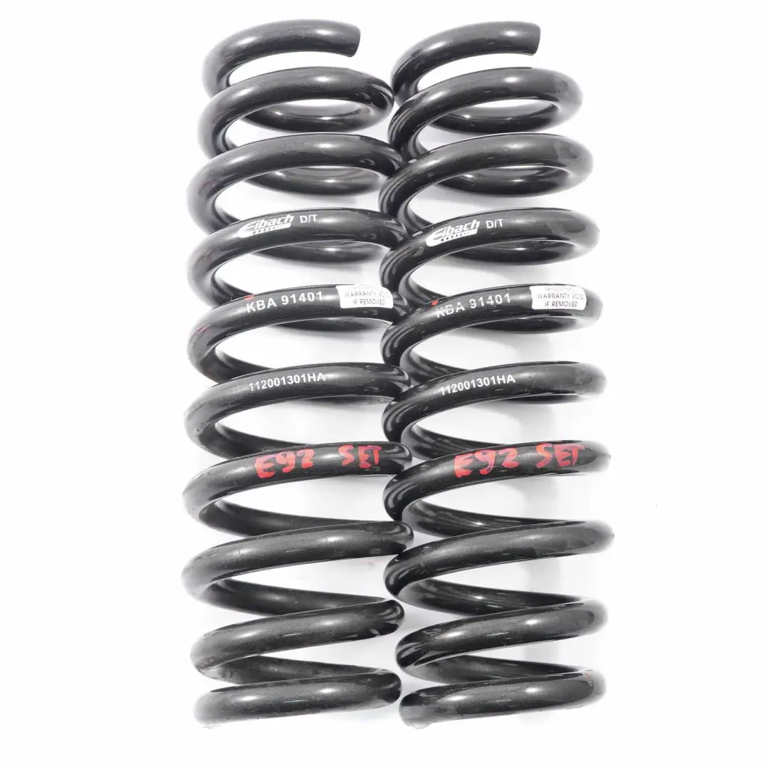 BMW E92 Sport Eibach D/T KBA 91401 Trasero Muelle Suspensión helicoidal Set - SKU E92 Sport Eibach KBA 91401 - Número de pieza E92 KBA 91401