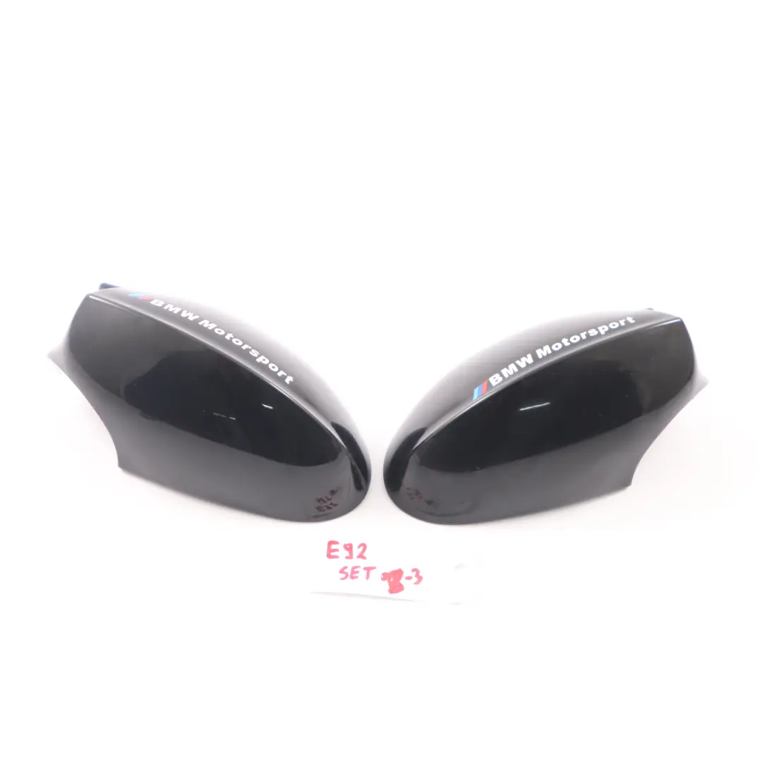  Coperchio Specchietto Retrovisore BMW E92 E93 Involucro Sinistro Destro Nero Set - SKU E92-Wing-Mirror-Cover-Set-3 - Numero di parte E92 Wing Mirror Cover Set