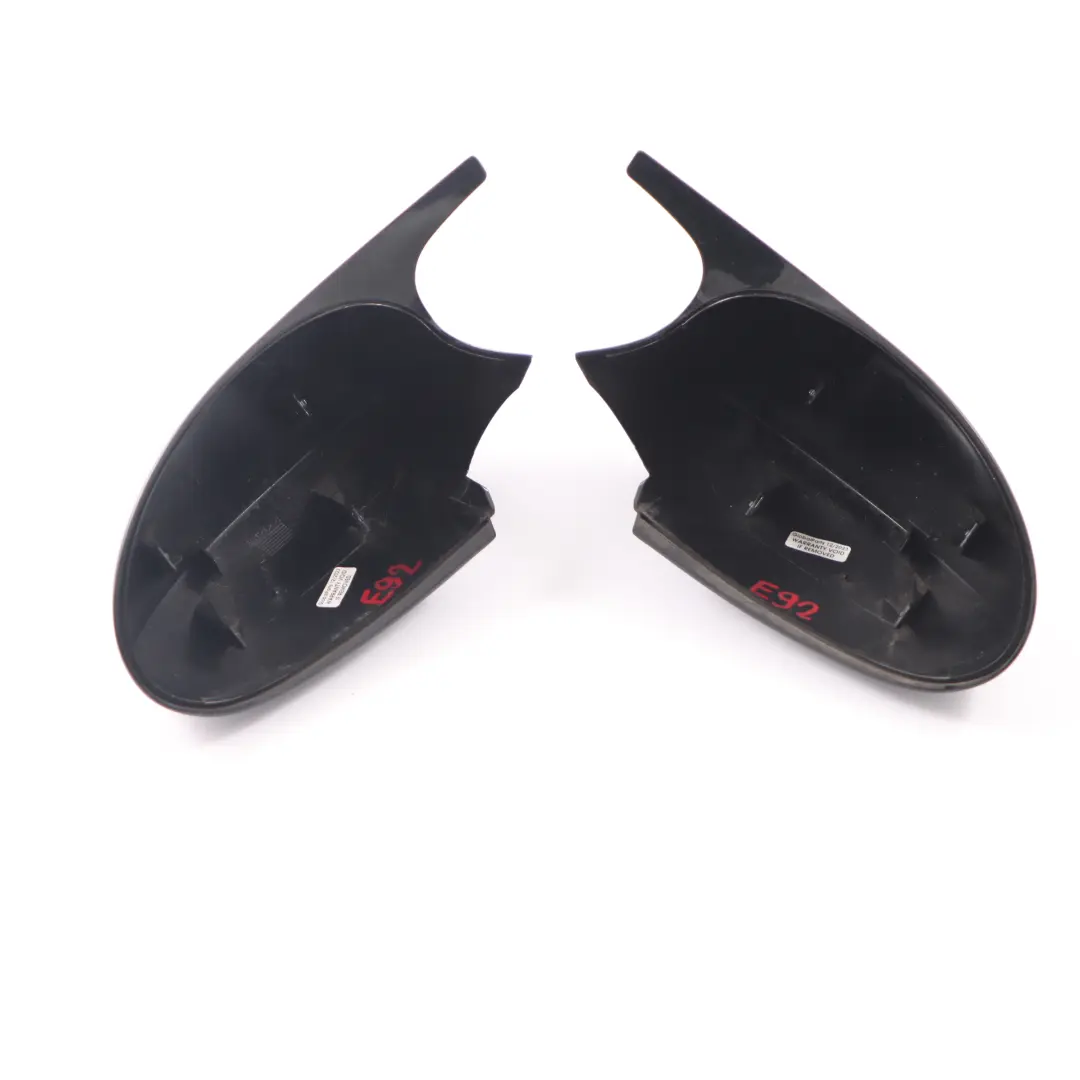 Außenspiegel Abdeckung BMW E92 Kappe Gehäuse Links Rechts Gehäuse Schwarz Satz - SKU E92-Wing-Mirror-Cover-Set-3 - Teilenummer E92 Wing Mirror Cover Set