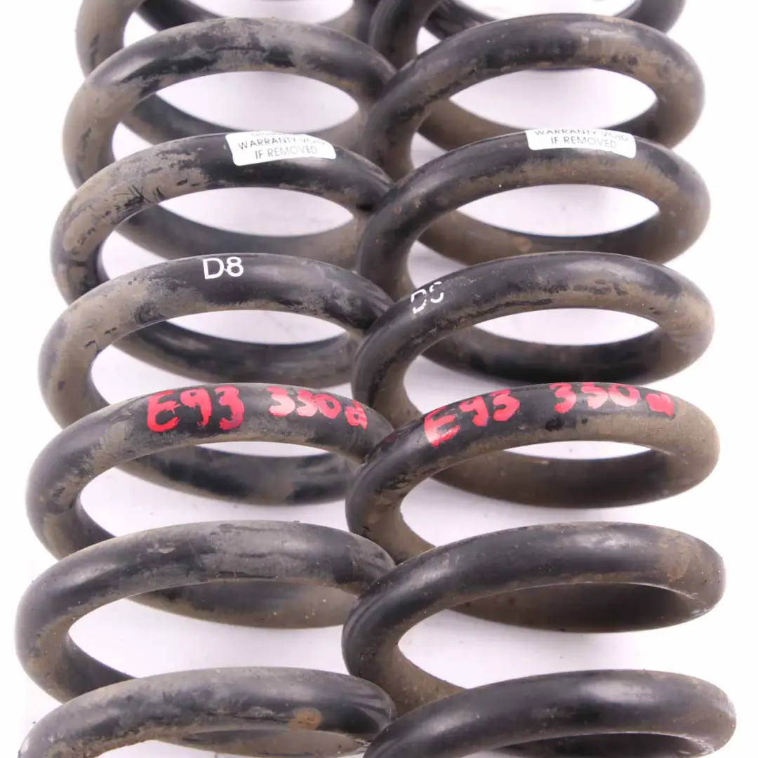 Sprężyny Zawieszenia D8 Zestaw Tył Prawa Lewa do BMW M Sport o numerze E93 D8 BMW M Sport Sprężyny Zawieszenia D8 Zestaw Tył Prawa Lewa - SKU E93-D8-REAR-COIL-SPRING-SET - Numer Części E93 D8