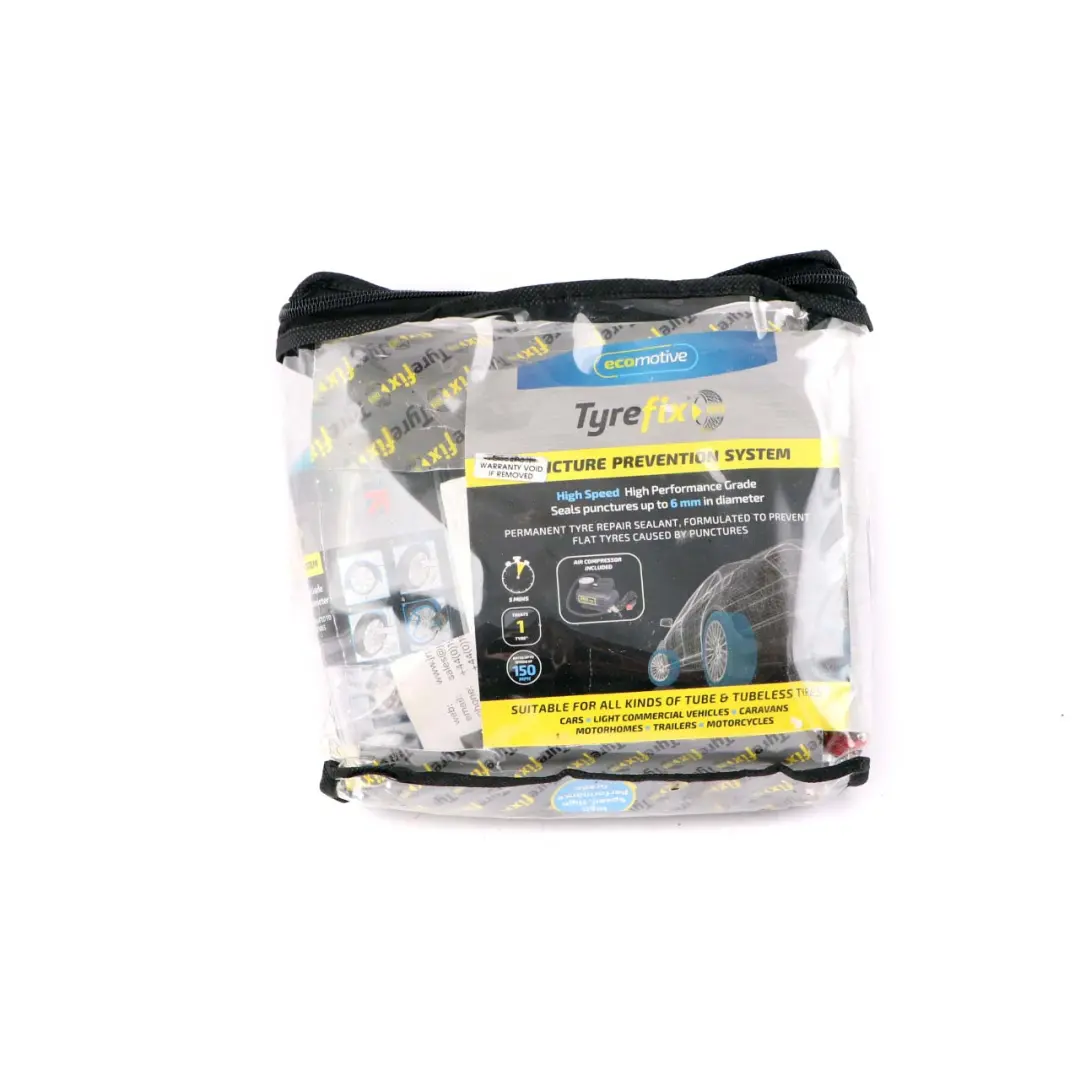 Emergency Tyre Puncture Repair Kit Tyre Sealant to with Part number Air Compressor Emergency Tyre Puncture Repair Kit Tyre Sealant - SKU Ecomotive Tyrefix - Part number Air Compressor