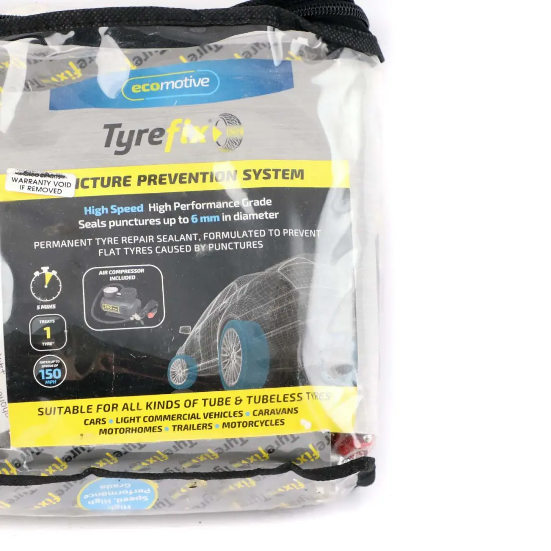  Emergency Tyre Puncture Repair Kit Tyre Sealant - SKU Ecomotive Tyrefix - Part number Air Compressor